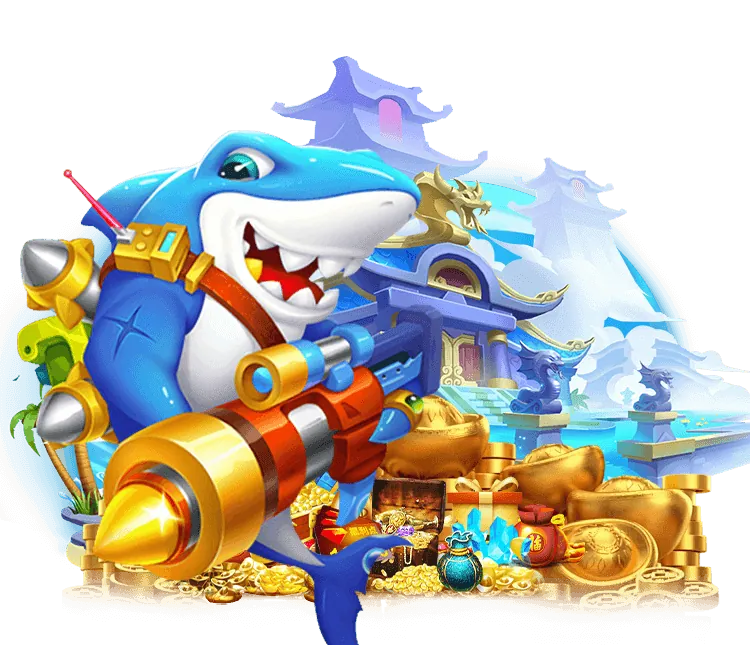 Hình ảnh game Bắn Cá Long Vương với rồng vàng và cá rồng